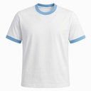 White & Sky Blue Ringer tee