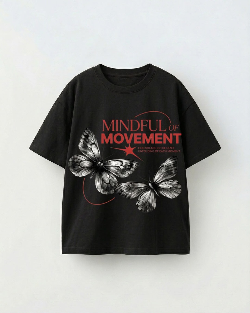 WHITE BUTTERFLY OVERSIZED T-SHIRT (S)
