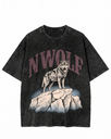 NWOLF Alpha Wolf Acid Wash Oversized T-Shirt