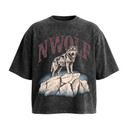 NWOLF acid wash Tee