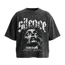 Silence Acid wash Oversized Tee