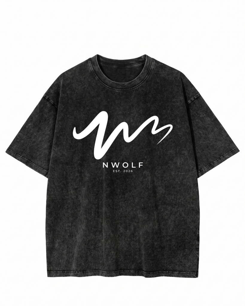 Acid wash NWOLF Signature tee (S)