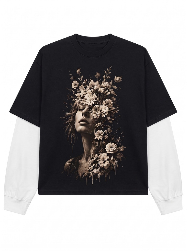 Silent Bloom Oversized Tee