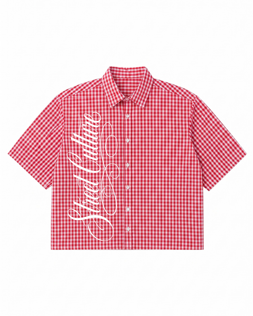 Red Gingham Oxford Boxy Shirt