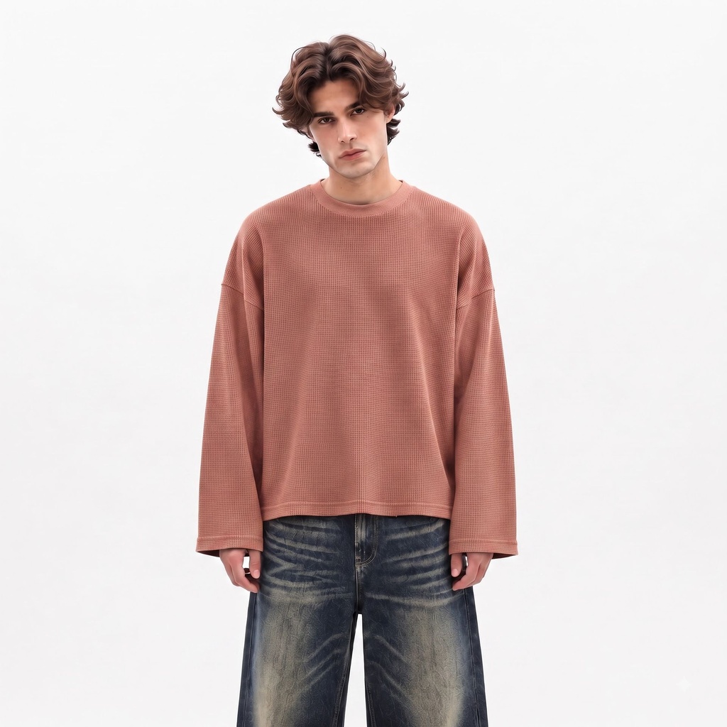 Brown Oversize waffle Knit (S)