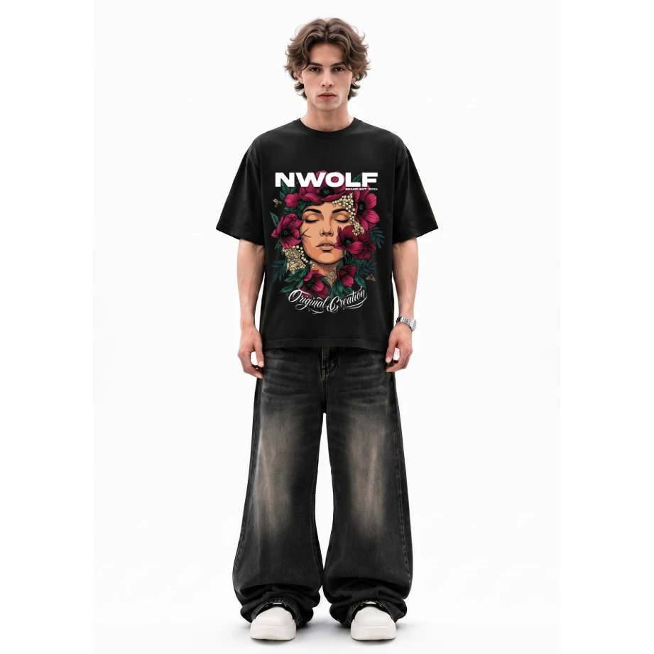 Premium Black Oversized T-Shirt (S)