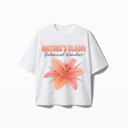 WHITE FLOWERS OVERSIZED T-SHIRT