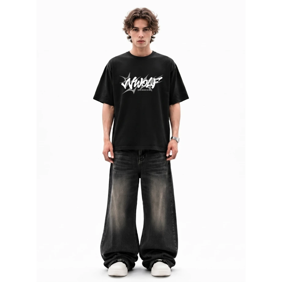 Premium Black Oversized T-Shirt (S)