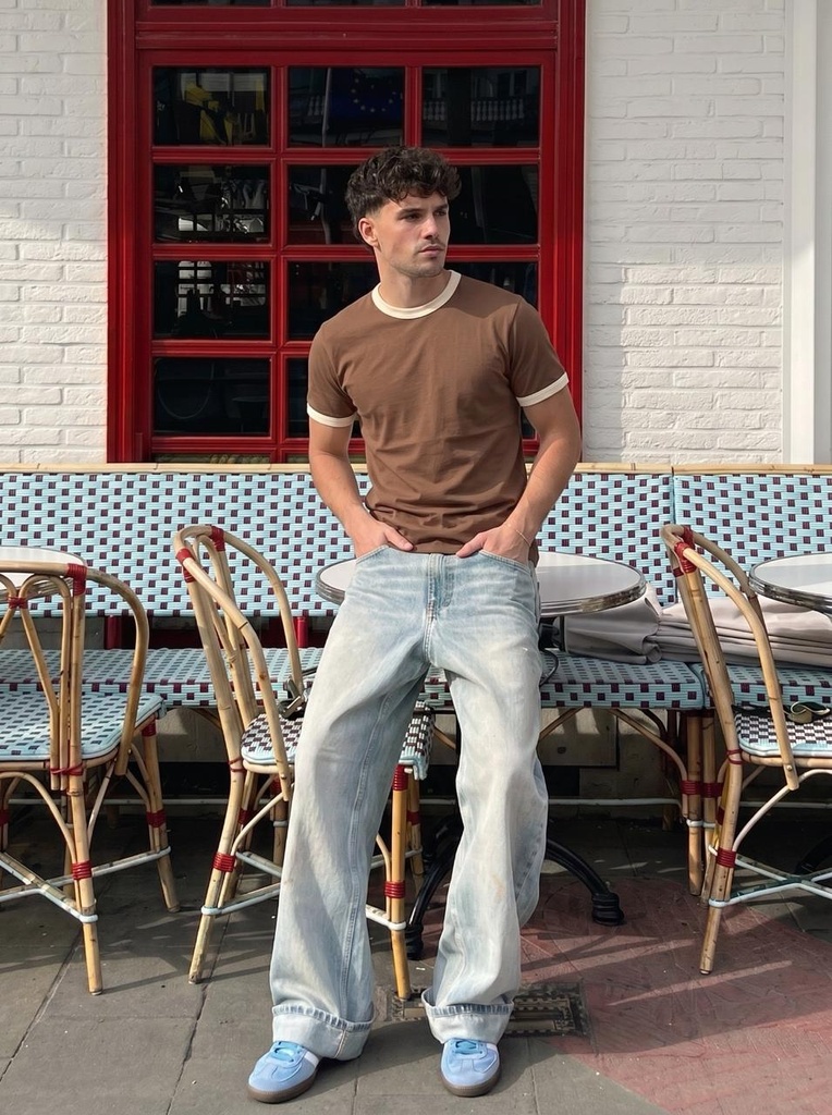 Mousse & Cream Ringer Tee (S)